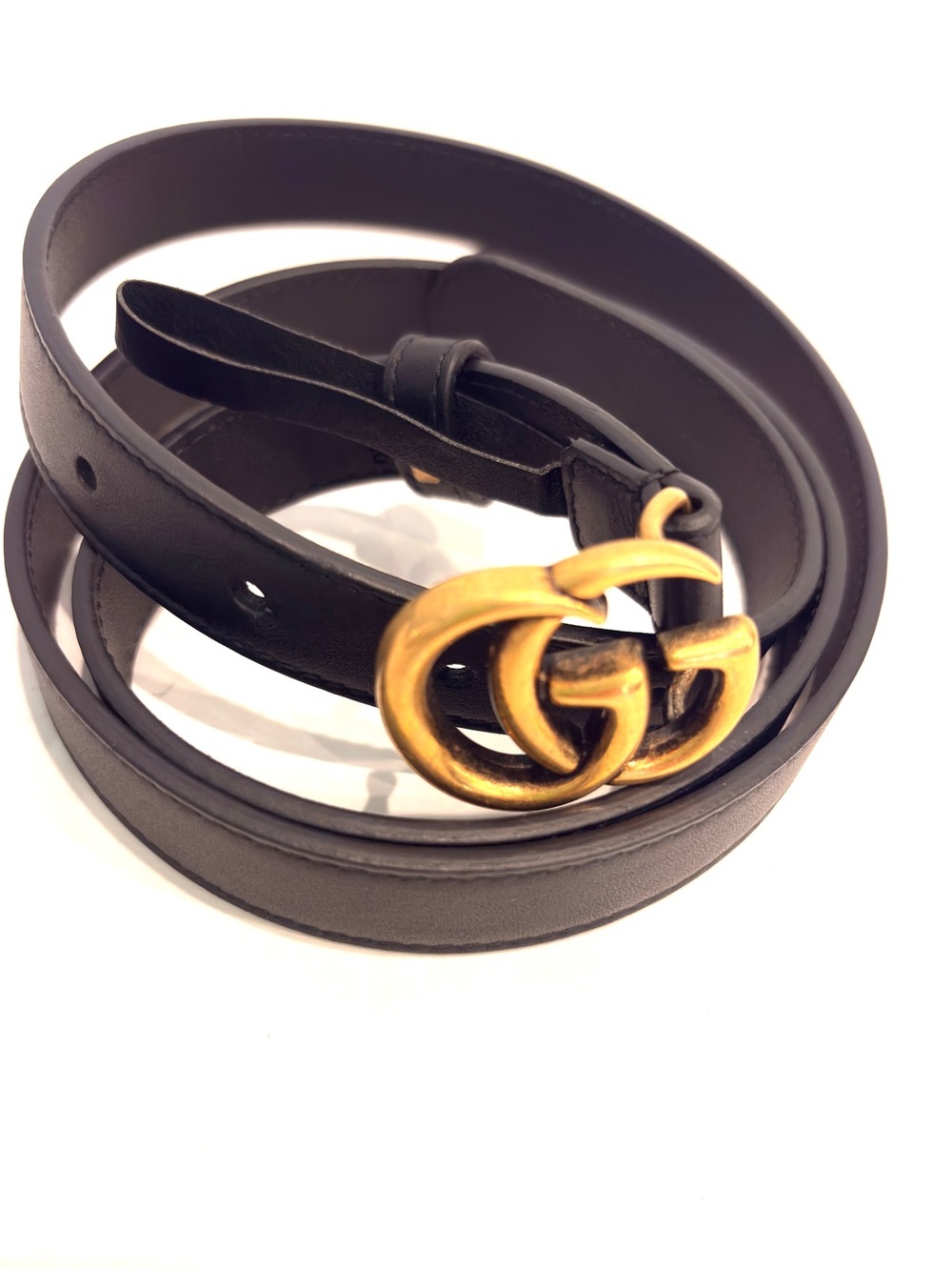 Gucci mini GG Marmont black belt 0.8 38 made in Italy - Picture 2 of 8